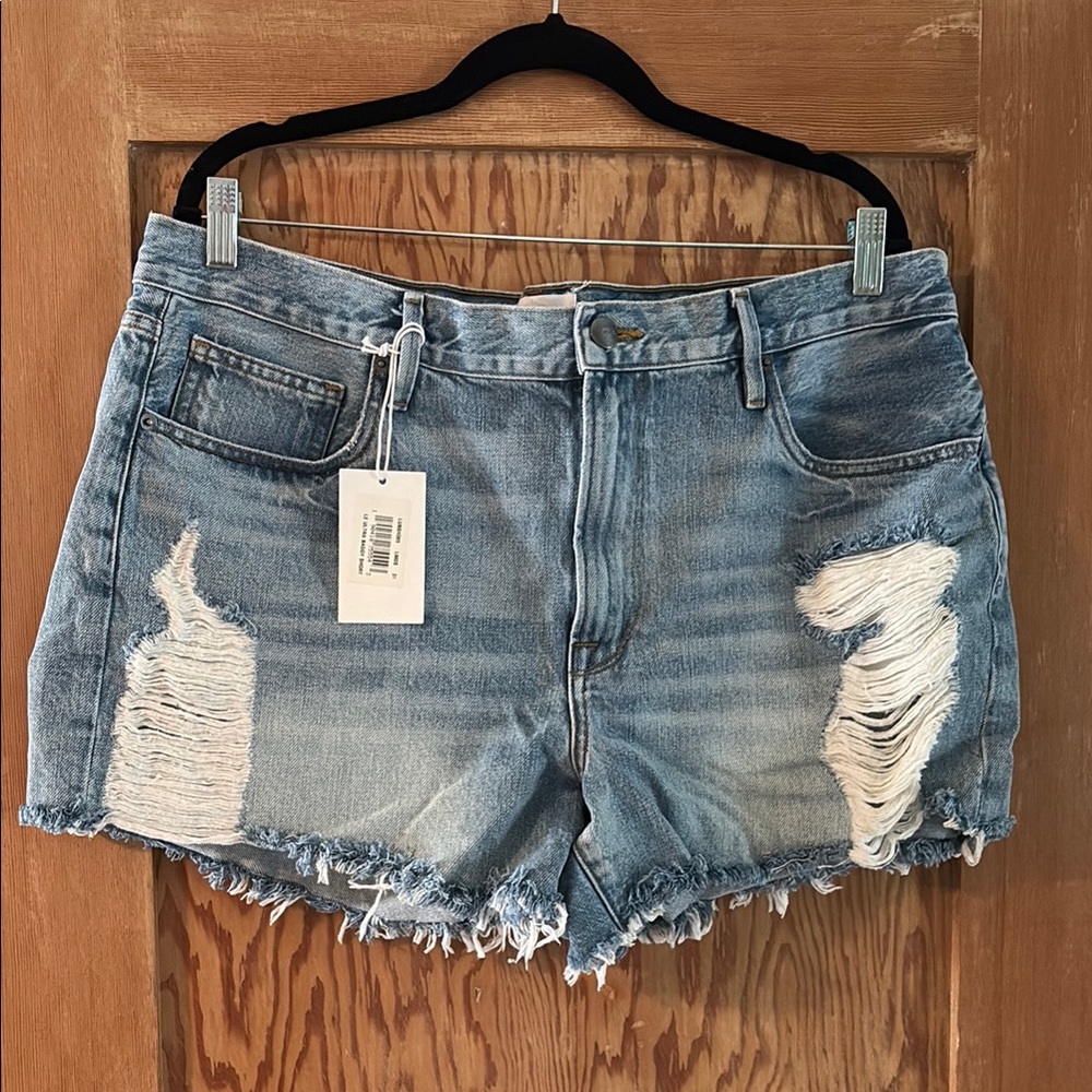 *SOLD* Frame Denim Le Ultra Baggy Distressed Jean Shorts - Size 31
